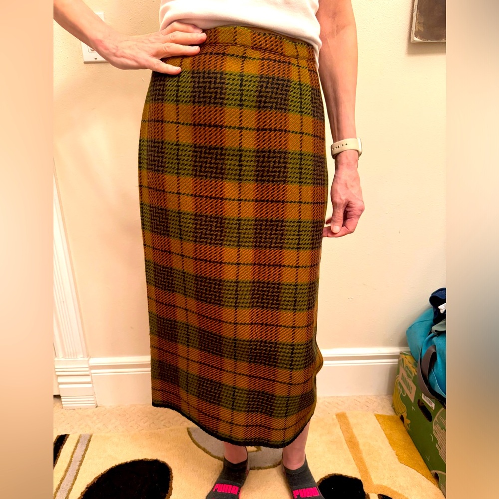 Vintage High Waisted Plaid Skirt Toni Owen XS